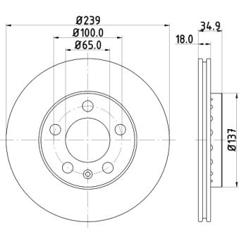 Jeu de 2 disques de frein avant MINTEX OEM JZW615301M