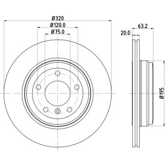 Jeu de 2 disques de frein arrière MINTEX OEM 34216772085