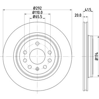 Jeu de 2 disques de frein arrière MINTEX OEM 12762291