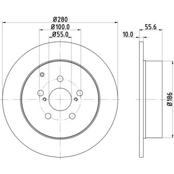 Jeu de 2 disques de frein arrière MINTEX OEM 4243105060
