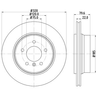 Jeu de 2 disques de frein arrière MINTEX OEM 34213332217