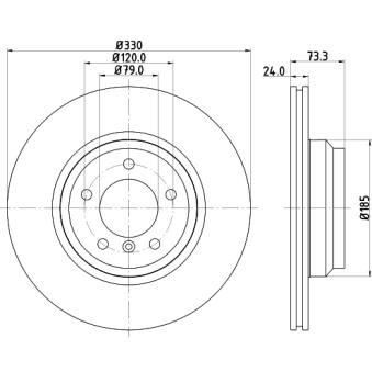 Jeu de 2 disques de frein avant MINTEX OEM 34116764645