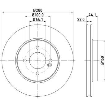 Jeu de 2 disques de frein avant MINTEX OEM 34116774985