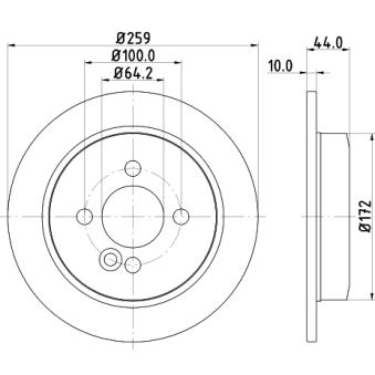 Jeu de 2 disques de frein arrière MINTEX OEM 1503070