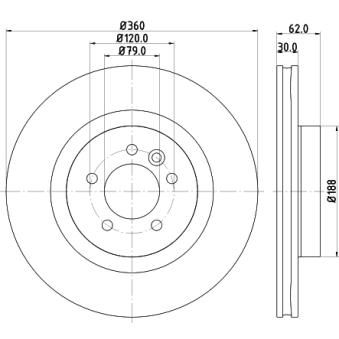 Jeu de 2 disques de frein avant MINTEX OEM SDB000621 Jeu de 2 disques de frein avant MINTEX OEM SDB000621