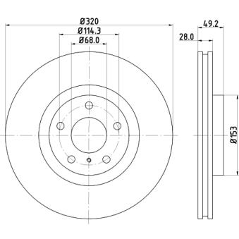 Jeu de 2 disques de frein avant MINTEX OEM 40206CA000