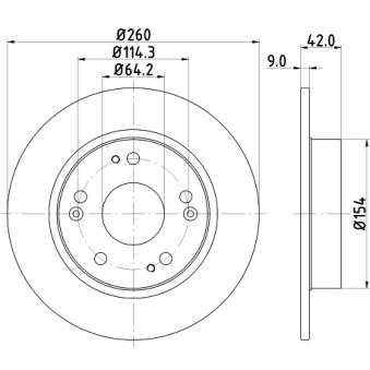 Jeu de 2 disques de frein arrière MINTEX OEM 42510SMGE20