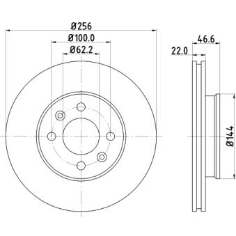 Jeu de 2 disques de frein avant MINTEX OEM 517121G000 Jeu de 2 disques de frein avant MINTEX OEM 517121G000