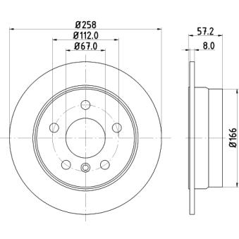 Jeu de 2 disques de frein arrière MINTEX OEM A1694230912
