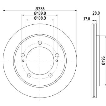 Jeu de 2 disques de frein avant MINTEX OEM 5521167D01