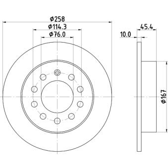Jeu de 2 disques de frein arrière MINTEX OEM 584112C000 Jeu de 2 disques de frein arrière MINTEX OEM 584112C000