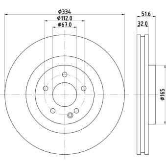 Jeu de 2 disques de frein avant MINTEX OEM a1294212112 Jeu de 2 disques de frein avant MINTEX OEM a1294212112