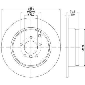 Jeu de 2 disques de frein arrière MINTEX OEM SDB000211 Jeu de 2 disques de frein arrière MINTEX OEM SDB000211