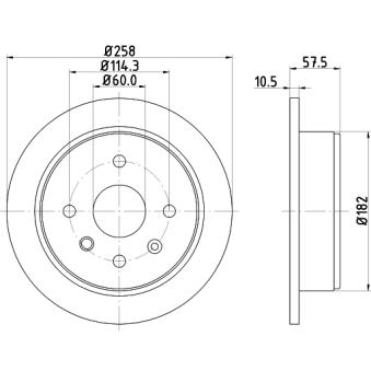 Jeu de 2 disques de frein arrière MINTEX OEM 96430670