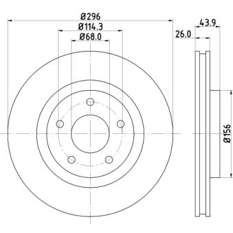 Jeu de 2 disques de frein avant MINTEX OEM 40206JG00A
