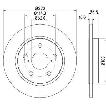 Jeu de 2 disques de frein arrière MINTEX OEM 4243112280