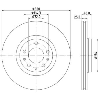 Jeu de 2 disques de frein avant MINTEX OEM G31Y3325XA