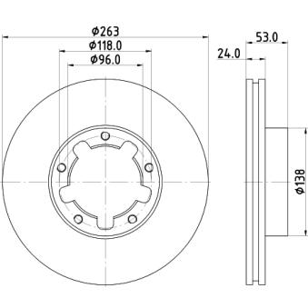 Jeu de 2 disques de frein avant MINTEX OEM 40206F3904