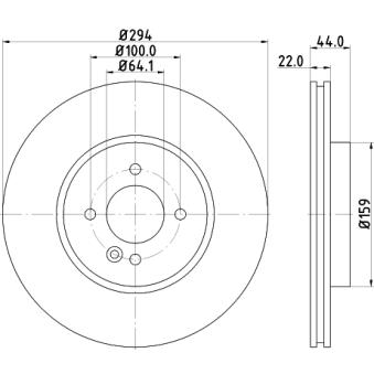 Jeu de 2 disques de frein avant MINTEX OEM 34116774986