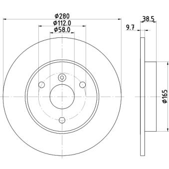 Jeu de 2 disques de frein avant MINTEX OEM A4514210112