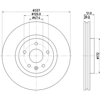 Jeu de 2 disques de frein avant MINTEX OEM 569274