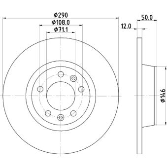 Jeu de 2 disques de frein arrière MINTEX OEM 1618862480