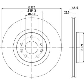 Jeu de 2 disques de frein avant MINTEX OEM 402065646R