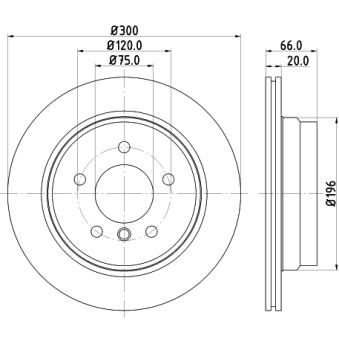 Jeu de 2 disques de frein arrière MINTEX OEM 34216864901