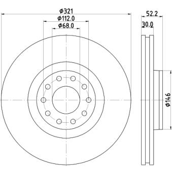 Jeu de 2 disques de frein avant MINTEX OEM 4B3615301 Jeu de 2 disques de frein avant MINTEX OEM 4B3615301