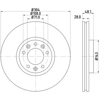 Jeu de 2 disques de frein avant MINTEX MDC2293