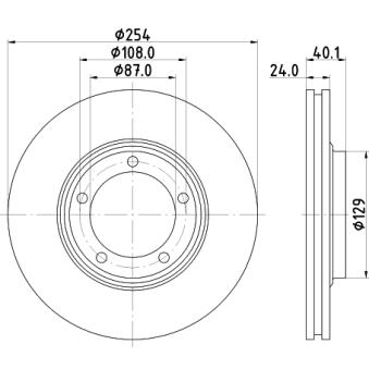 Jeu de 2 disques de frein avant MINTEX MDC2308