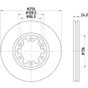 Jeu de 2 disques de frein avant MINTEX OEM 1454363 Jeu de 2 disques de frein avant MINTEX OEM 1454363