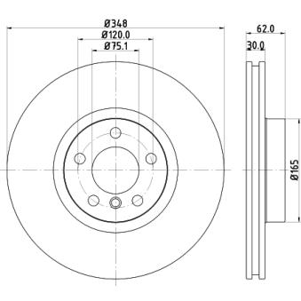 Jeu de 2 disques de frein avant MINTEX OEM 6793244