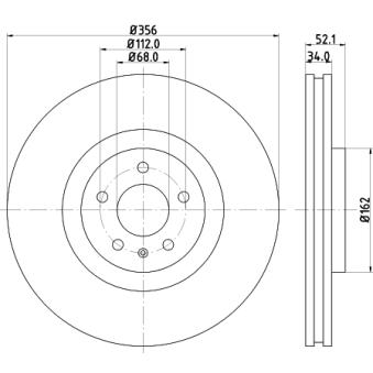 Jeu de 2 disques de frein avant MINTEX OEM 4H0615301F