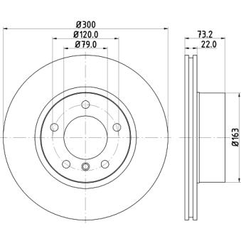 Jeu de 2 disques de frein avant MINTEX OEM 34116792217