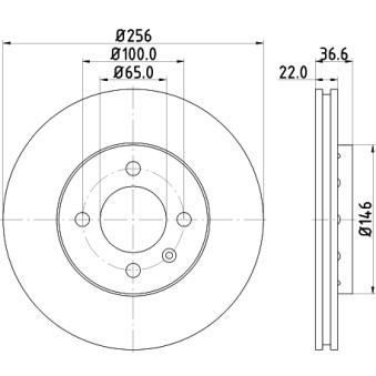 Jeu de 2 disques de frein avant MINTEX OEM 1S0615301H