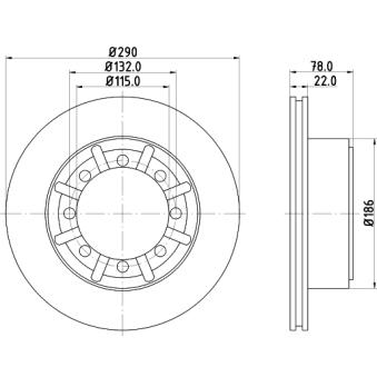 Jeu de 2 disques de frein arrière MINTEX OEM 5001864712