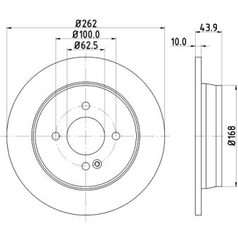 Jeu de 2 disques de frein arrière MINTEX OEM 58411C8000