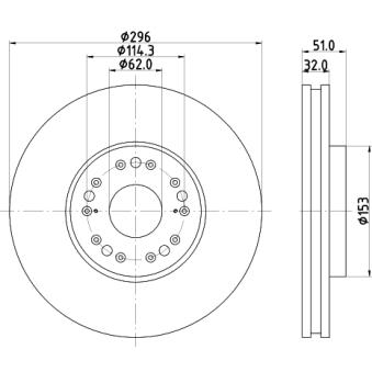 Jeu de 2 disques de frein avant MINTEX OEM 4351250100