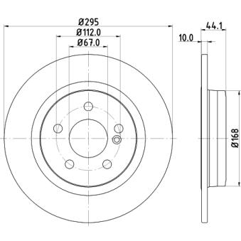 Jeu de 2 disques de frein arrière MINTEX OEM A2464230112