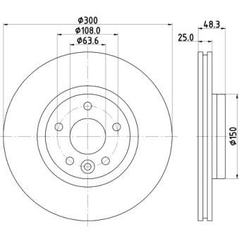 Jeu de 2 disques de frein avant MINTEX OEM 31341643
