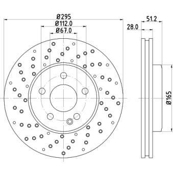 Jeu de 2 disques de frein avant MINTEX OEM 2464212512
