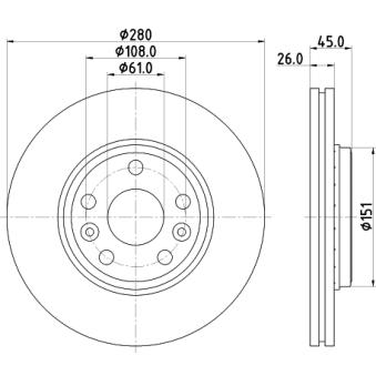 Jeu de 2 disques de frein avant MINTEX OEM 402068234R