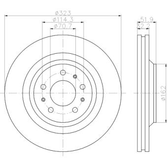 Jeu de 2 disques de frein avant MINTEX [MDC2559]