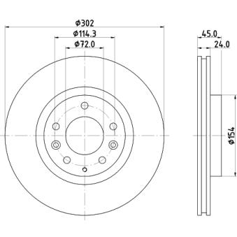 Jeu de 2 disques de frein avant MINTEX OEM F15133251