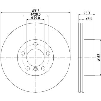 Jeu de 2 disques de frein avant MINTEX OEM 6792219