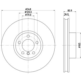 Jeu de 2 disques de frein avant MINTEX OEM 34116767353