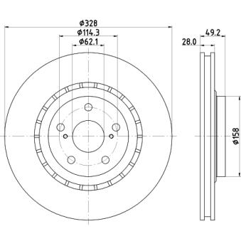 Jeu de 2 disques de frein avant MINTEX OEM 4351248110