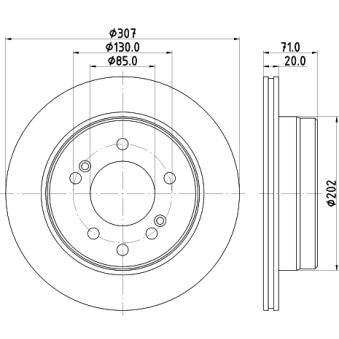 Jeu de 2 disques de frein arrière MINTEX OEM 4840109100