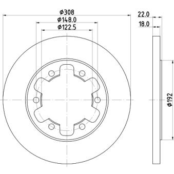 Jeu de 2 disques de frein arrière MINTEX MDC2698